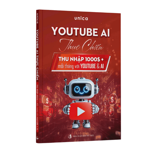Sách Youtube AI Thực Chiến - Thu nhập 1000$ mỗi tháng