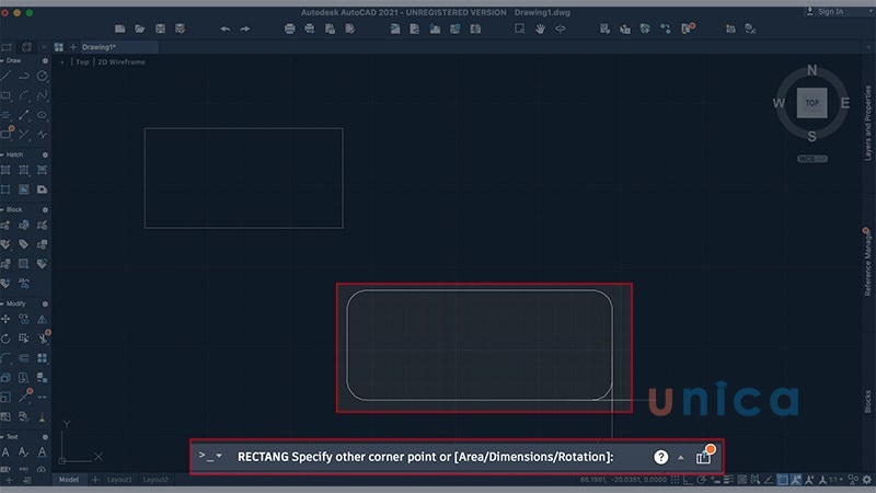 Rec Command Example Autocad Cách sử dụng lệnh Rec trong Cad đơn giản chi tiết nhất