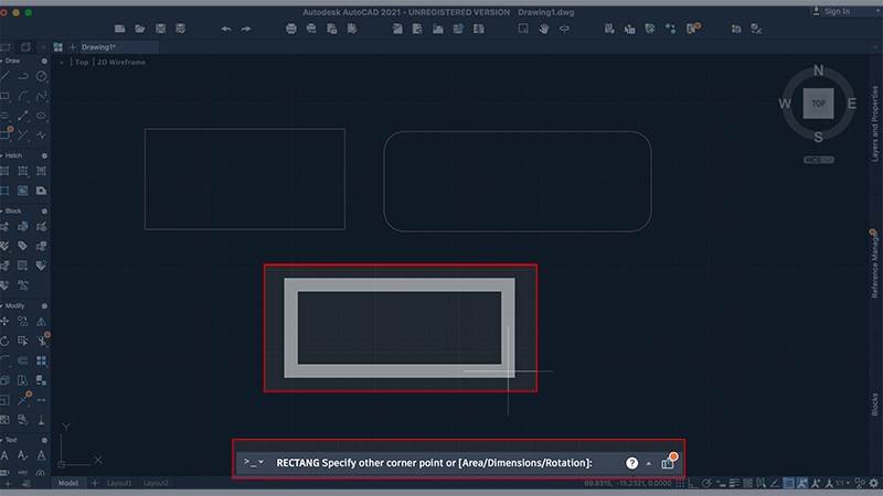 Rec Command Example Autocad Cách sử dụng lệnh Rec trong Cad đơn giản chi tiết nhất