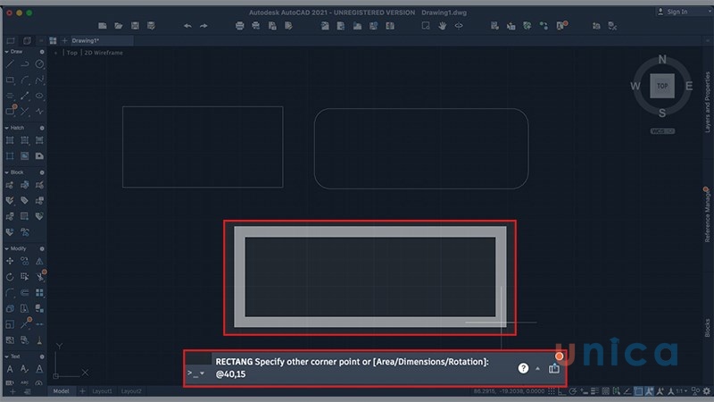 Rec Command Example Autocad Cách sử dụng lệnh Rec trong Cad đơn giản chi tiết nhất